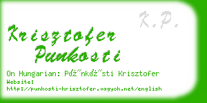 krisztofer punkosti business card